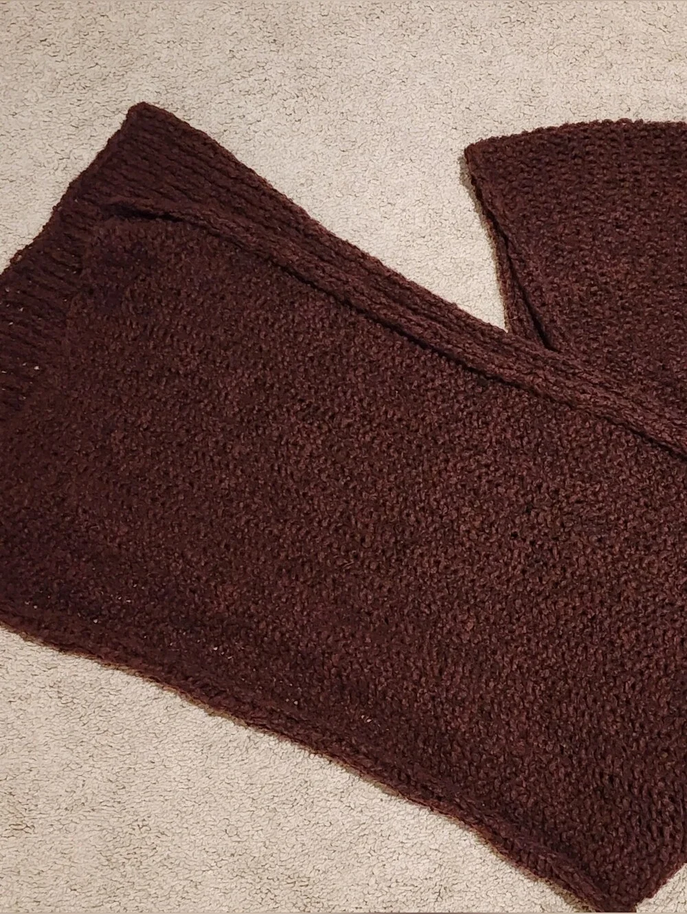 Free People Oversized Chunky Knit Wool Scarf Wool Blend